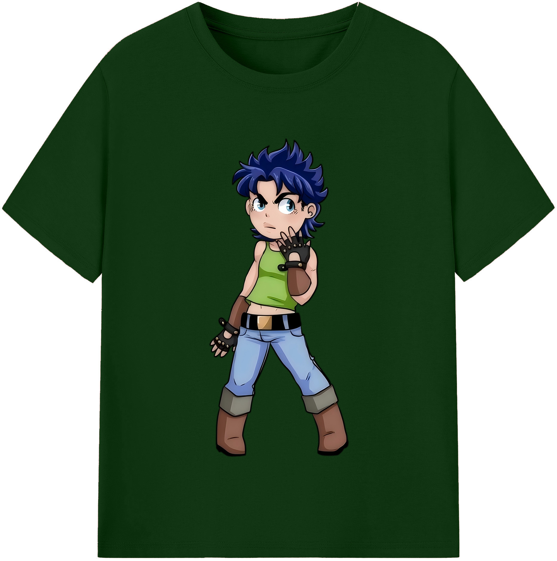 （画像用） ジョジョの奇妙な冒険 広瀨康一 JoJo's Bizarre Adventure Hirose Koichi 綿100％半袖Tシャツ（フロントプリント）